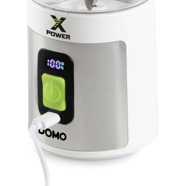 Ledningsfri bærbar blender - DOMO - DO752BL - XPOWER - 120 W - 600 ml - Hvid