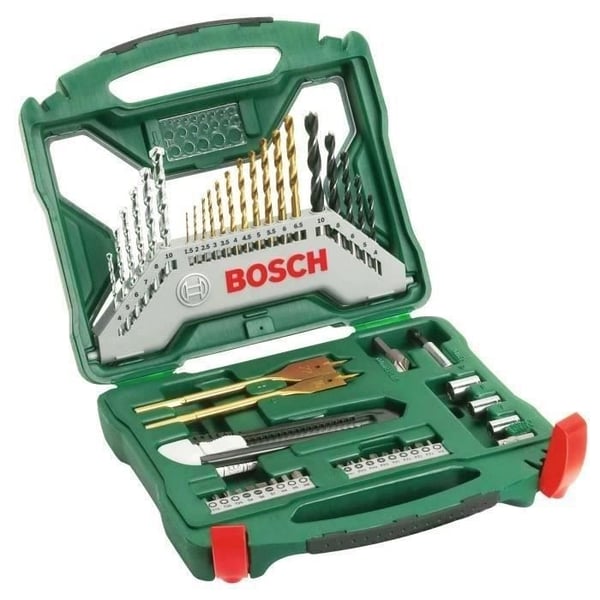 Bosch blandet bore- og skruetrækkersæt - X-Line titanium bore- og skruetrækkerbitsæt, 50 dele