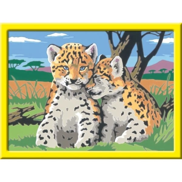 CreArt Kids 18x24cm Små Leoparder, Malesæt efter Tal, Fra 9 År, 25832, Ravensburger