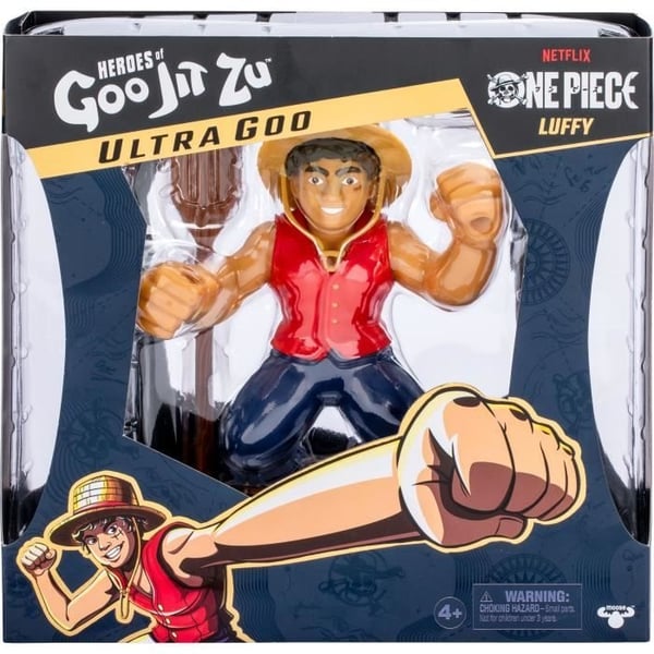 Ultragoo Luffy 17cm - HERoE OF GOO JIT ZU - ONE PIECE - Strækbar figur med tilbehør