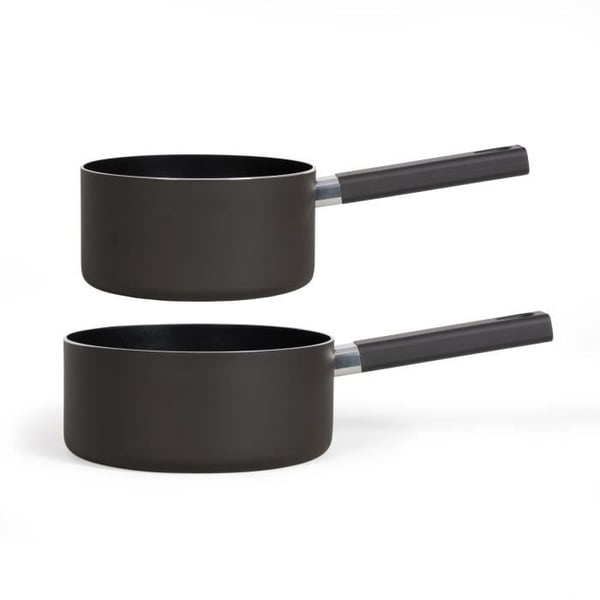 Sæt med 2 gryder - LIVOO - MEP154N - PFOA-fri non-stick - Silikonehåndtag - Velegnet til alle varmekilder
