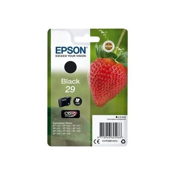 EPSON T2981 sort blækpatron - jordbær (C13T29814012)