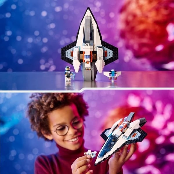 LEGO 60430 City Starship, Rumlegetøj, Gave til børn fra 6 år, Kreativ leg med minifigurer