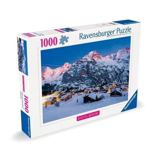 1000-brikkers puslespil Berner Oberland, Mürren (Højdepunkter), Voksne og børn, Alder 14+, Premium puslespil, 12000254, R