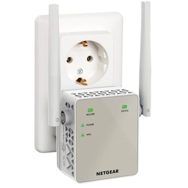 NETGEAR AC 1200 Mbps WiFi-repeater - dobbeltbånd