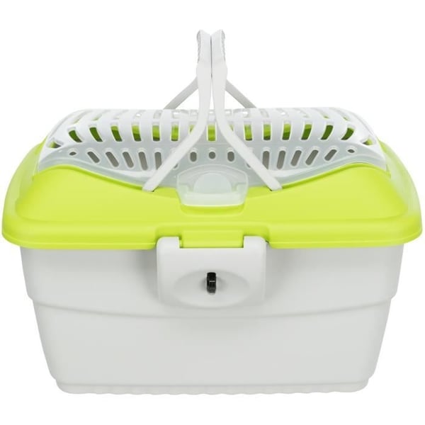 TRIXIE Mini-Capri transportkasse 40 × 22 × 30 cm lysegrå/grøn til gnavere