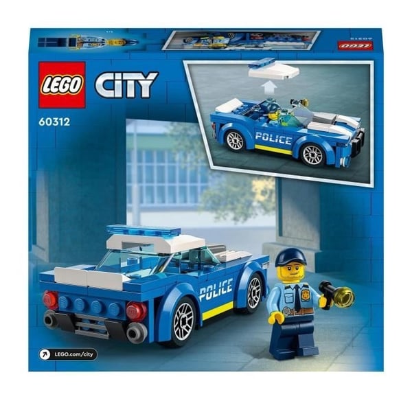LEGO 60312 City Politibil, Legetøj til børn fra 5 år med betjentminifigur, Gaveidé, Eventyrserie