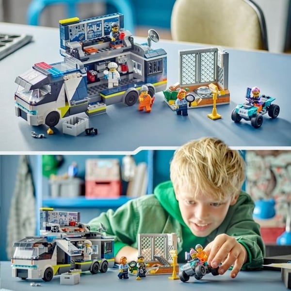 LEGO 60418 City Mobilt Retsmedicinsk Laboratorium, ATV-legetøj, Børnegave til 7-årige og Minifigurer