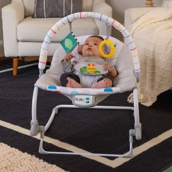 BABY EINSTEIN DEAN 3-i-1 elektrisk babyvugge, melodier og vibrationer, 3 positioner, aftagelig bue 0-30 måneder