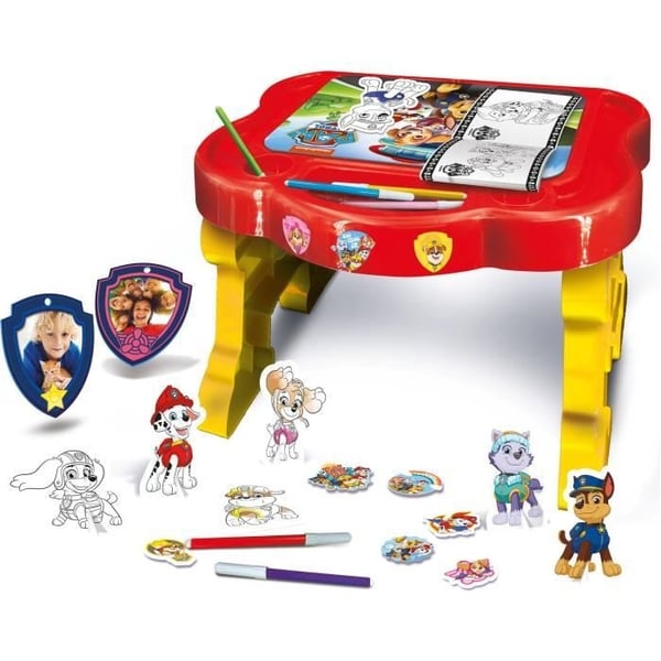 Kreativt skrivebord - Paw Patrol - LISCIANI - Male- og spillebræt med figurerne fra Paw Patrol-holdet