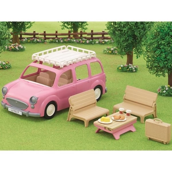 SYLVANIAN FAMILIES - Lyserød minivan til familiepicnics