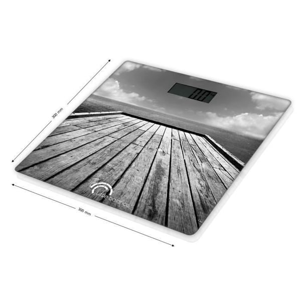LITTLE BALANCE 8107 Landscape, Personvægt, elektronisk vægt, 180 kg / 100 g, Ponton-design