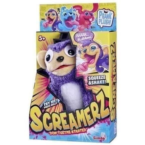 Smoby - Screamerz - Sjov interaktiv plys - Abe - 28 cm - Laver lyde når den rystes eller trykkes