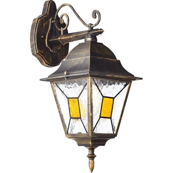 Udendørs væglampe - BRILLIANT - JANEL - Metal/glas - Sort - E27 maks. 60W
