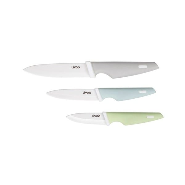 3-delat knivblock - LIVOO - MEC137 - 7,5 / 10 / 12,5 cm - Keramiskt blad - Diskmaskinssäker 3-delat knivblock - LIVOO - MEC137 - 7,5 / 10 / 12,5 cm - Keramiskt blad - Diskmaskinssäker