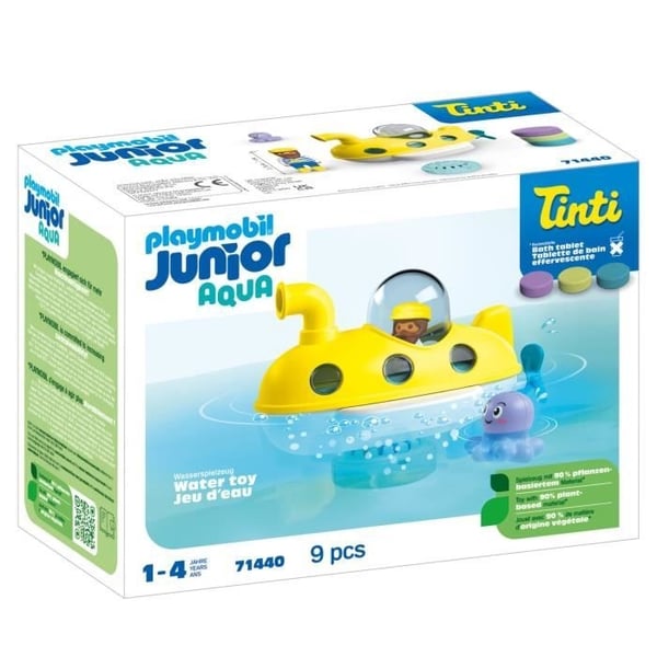PLAYMOBIL Junior 71440 Sukellusvene, Junior AQUA Tinti, Kylpylelu, Alkaen 12 kuukaudesta