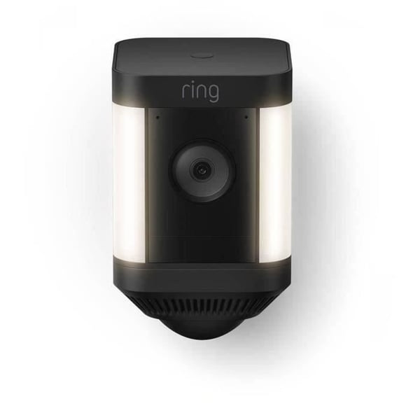 RING Spotlight Cam Plus overvågningskamera med strømforsyning - sort