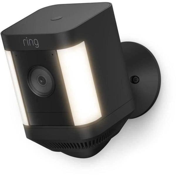 RING Spotlight Cam Plus overvågningskamera med strømforsyning - sort