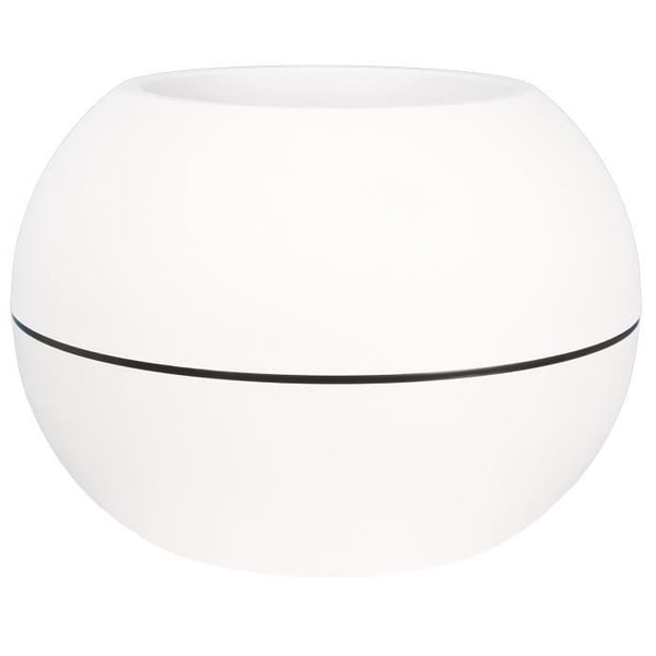 RIVIERA GRANIT BOULE rund blomsterkasse - Plastik - Diameter 40 cm - Hvid