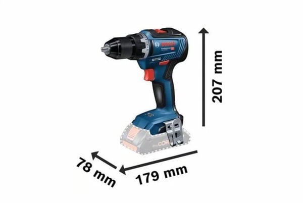 18V GSR 18V-55 bore-/skruemaskine (uden batteri eller oplader) i L-BOXX-kuffert - BOSCH - 06019H5203
