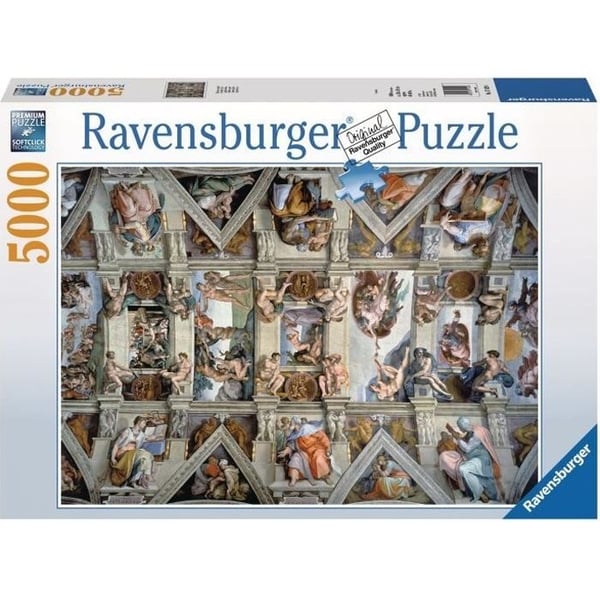 5000 palan aikuisten palapeli - Sikstuksen kappeli - Ravensburger - Arkkitehtuuri ja monumentti - Monivärinen