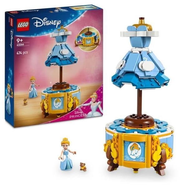 LEGO | Disney Prinsesse 43266 Askepots Kjole - Byggesæt til piger i alderen 9