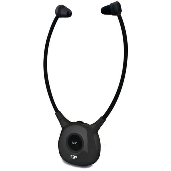 Trådløse TV/HIFI-hovedtelefoner - CGV - DOLFIN ONYX DUO - Høreapparat - Integreret mikrofon - Letvægts