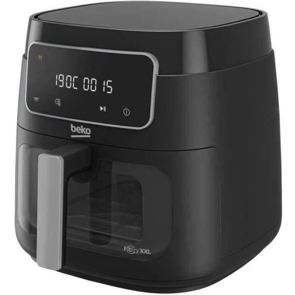 Multifunktions varmluftfrituregryde - BEKO - FRL3374B - 1900 W - 7,6 L til 2 kg pommes frites - LCD touchskærm - Sort