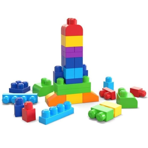 Mega Bloks - Klassisk Mellemstor Taske 60 Klodser - Byggeklodser - 12 Måneder og Opefter DCH55