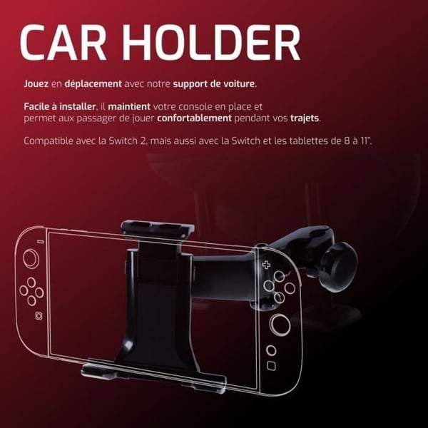 Bilholder - ONLAN - Nintendo Switch 2 - 8'' Håndholdt Konsol og Tablet - Sort