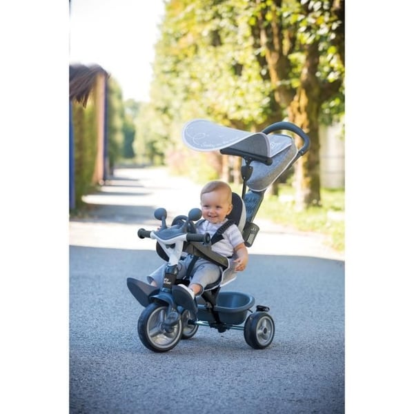 SMOBY Baby Driver Plus Børnetrecykel - Metalstel - Grå