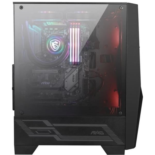 MSI MAG FORGE 100M PC-kabinet - Sort - Hærdet glas - ATX-format (306-7G03M21-809)