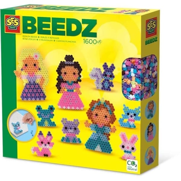 Strygeperler - Prinsesser og dyr - SES CREATIVE - Skab prinsesser og deres kæledyr.