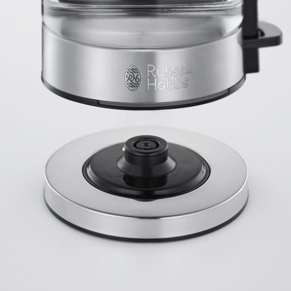 Glaskedel - RUSSELL HOBBS - Kompakt Hjem - 0,8 L - 2200 W - Energibesparende - LED-belysning - Automatisk åbning