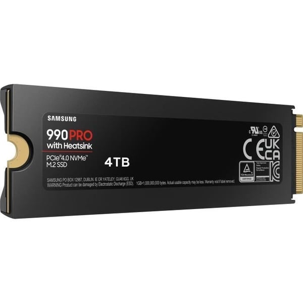 SAMSUNG Intern SSD 990 PRO med køleplade 4TB MZ-V9P4T0GW