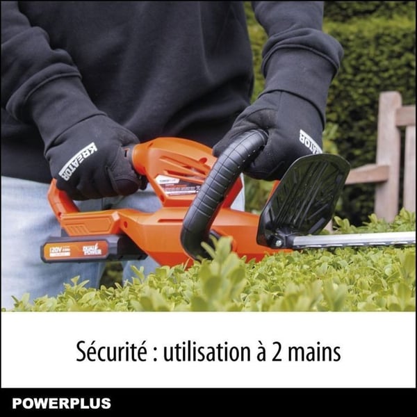 Dual Power batteri hækkeklipper - DUAL POWER - POWDPG75320 - 580 mm klinge - 18 mm afstand