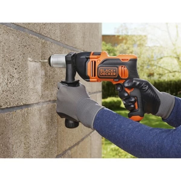 BLACK+DECKER 850 W:n johdollinen iskuporakone - BEH850-QS - Mukana syvyysohjain ja sivukahva