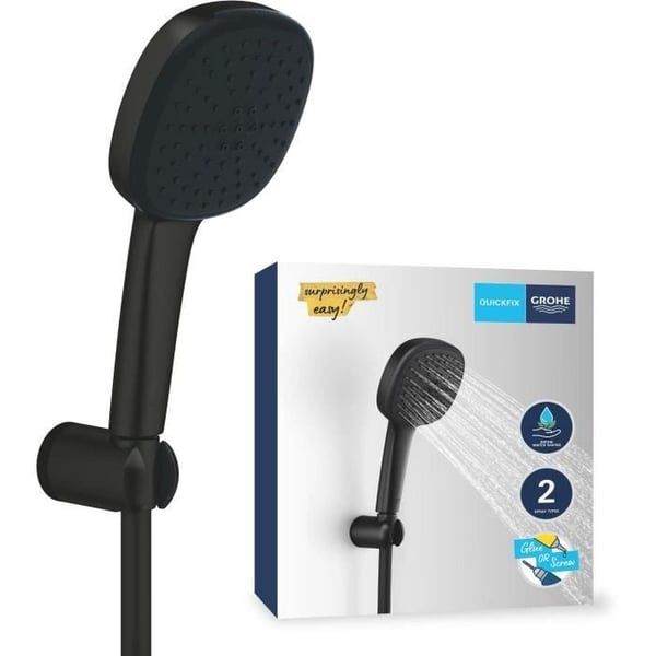 Duschset med 2-jets duschmunstycke, hållare och slang - GROHE Vitalio Comfort 110 263992431 - Enkelt val - Vattenbesparande