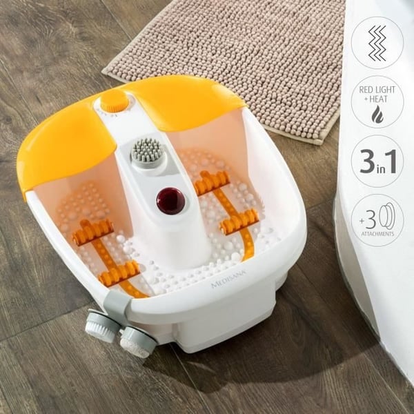 Medisana fodbad med fodreflekszonemassage, fodbad med funktion til vedligeholdelse af varmt vandtemperatur