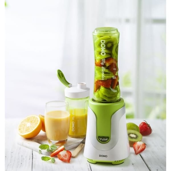 DOMO Individual Blender - DO436BL - 300W - 2 skåle 600 ml og 300 ml inkluderet - grøn