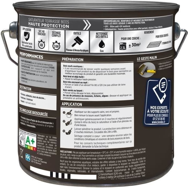 BONDEX - Saturator - Tiikki - Matta - 2,5L