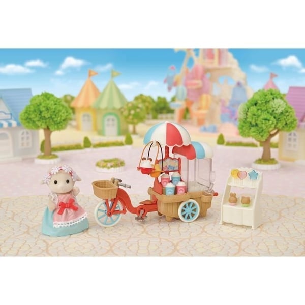 Miniaturefigur - SYLVANIAN FAMILIES - Moderfåret og hendes popcornstativ