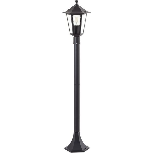 Udendørs pullert - BRILLIANT - CARLEEN - sort - metal/glas - E27 maks. 60W - IP44