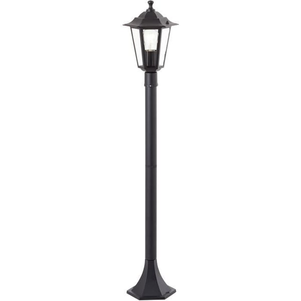 Udendørs pullert - BRILLIANT - CARLEEN - sort - metal/glas - E27 maks. 60W - IP44