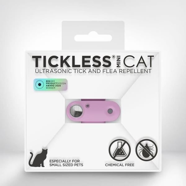 Ultralyd katteafvisende middel - TICKLESS MINI CAT - Beskyttelse mod flåter og lopper - Organ Purple