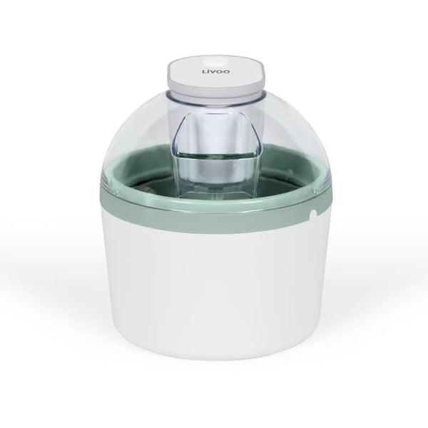 Ismaskine - LIVOO - DOM461 - 12W - 1L - Aluminiumskål - Blandepaddel, form til 7 is, 7 pinde inkluderet