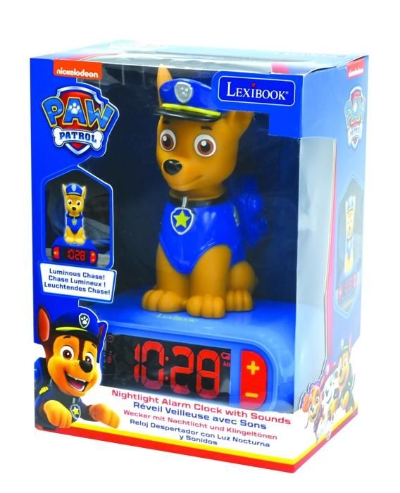 LEXIBOOK Digital Natlys Vækkeur - Paw Patrol - Chase 3D Lys og Lyd - Blå - Børne