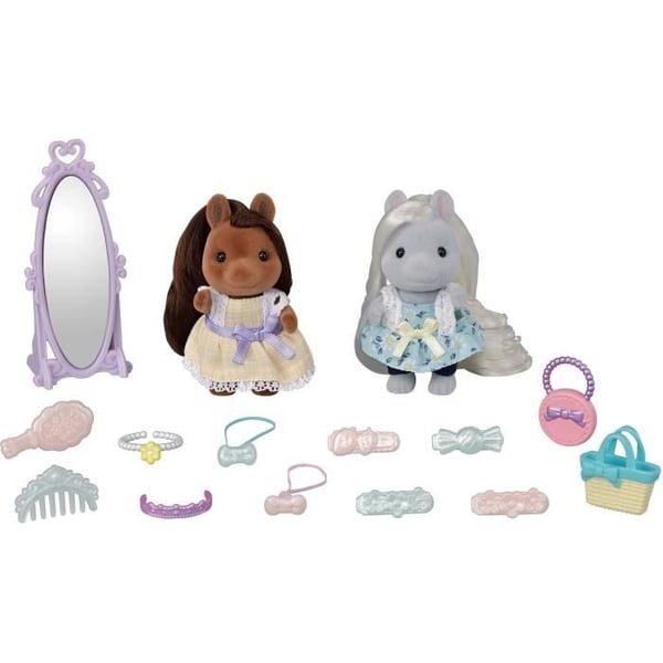 SYLVANIAN FAMILIES - Ponyvenner og deres frisørsæt