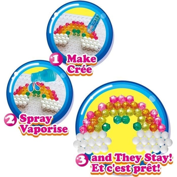 Aquabeads Mega Refill 2400 helmeä, vesitahmeat helmet, 31502, 24 väriä, ikä 4+
