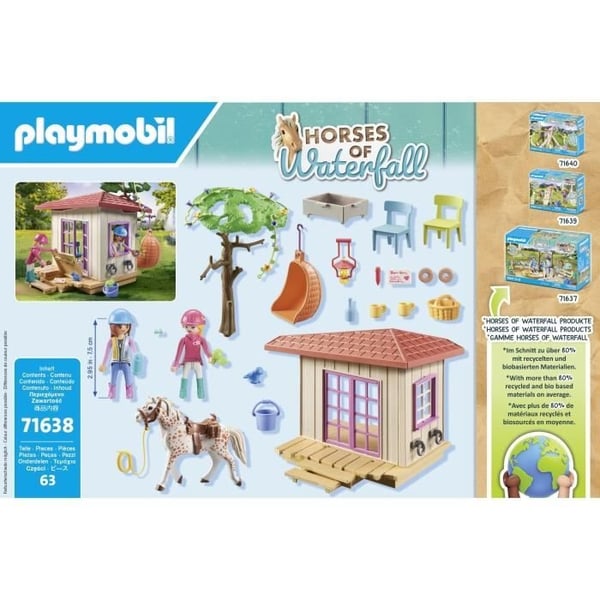 PLAYMOBIL 71638 Vesiputouksen hevoset, 63 osaa, ikä 4+